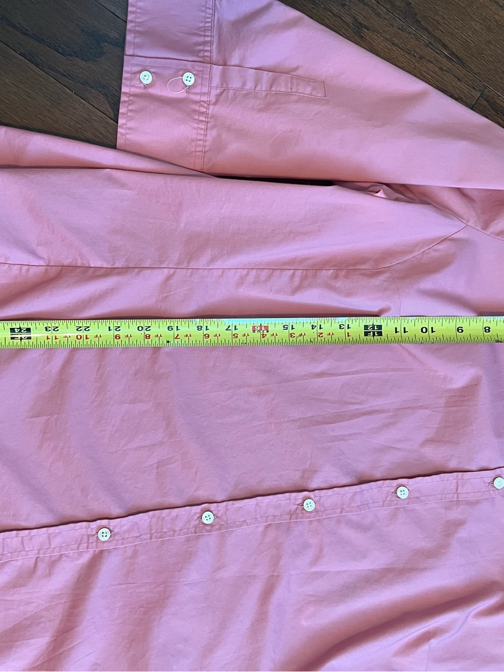 Merona Pink Button-Up Shirt 3/4 sleeve - Picture 6 of 9